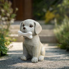 Solar Dog Garden Statues, Outdoor Puppy Figurine with Glowing Bone Light, Perfect Decor for Yard, Porch, Birthday, Christmas, or Memorial Gifts for Dog Lovers, Mom, Grandma
