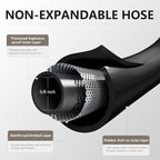 Garden Hose 5/8" x 50ft - Heavy Duty Rubber Water Hose 600 PSI Burst Pressure, No Kink & Durable Flexible Hose for Yard, Car Wash, Pets Black