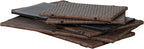 happimess TRK1000B Nino 31.5" Modern Minimalist Outdoor Faux Wicker Deck and Patio Storage Box, Brown, Soft-Close, for Package Delivery, Patio Furniture, Cushions, Gardening Tools, Pool Supplies