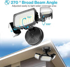Olafus 80W Flood Lights Outdoor, Switch Controlled 8000LM LED Security Lights, IP65 Waterproof Outside Floodlights, 6500K Exterior Flood Light Fixture Wired for House Yard Porch Eave Black
