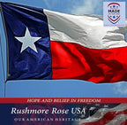 Texas Flag 3x5 Heavy Duty Outdoor -Proudly Made in USA, Embroidered American State Flag, Durable & Weatherproof for Patriotic Display