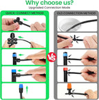 MIXC 230FT Quick-Connect Drip Irrigation System Kit, Automatic Garden Watering System with 1/4" & 1/2" Fast-Lock Tubing - Adjustable Nozzles & Sprinklers for Garden, Greenhouse, Lawn, Potted Plants