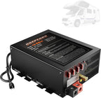 PM4 55Amp RV Power Converter - Power Converter with Built-in 4 Stage Smart Battery Charger - Multiple Capacities 55A 110V AC to 12V DC 55Amp Battery Charger RV Power Converter Replacement