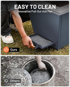LEGACY HEATING Smokeless Fire Pit, Portable Outdoor Firepits 20 inch, Carry Handle for Backyard Patio Camping Bonfire, Stainless Steel, Ideal for 4-8 People, 32.19 lbs, Blue, Cyberpit One