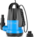 FOTING Sump Pump 1HP Automatic Submersible Water Pump, 4600GPH Utility Pump Thermoplastic Electric Portable Transfer Water Pump for Swimming Pool Garden Pond Basement with 16ft Long Power Cord