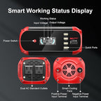 BELTTT 500W Car Power Inverter, DC 12V to 110V AC Power inverters for Vehicles with 2 AC Outlets, 4 USB Ports and LCD Digital Display, Car Plug Adapter Outlet Converter