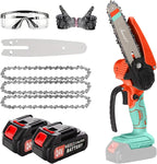 Mini Chainsaw with 2×24V Battery Powered Electric Chain Saw,chain saw are suitable for cutting wood and trimming branches,Mini Chainsaw Cordless With three chains