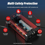 FOVAL 2000W Pure Sine Wave Inverter 12V DC to 110V AC Converter, 4000W Peak Power Inverter with LCD Display and 2 AC Outlets for Home, RV, Truck, and Off-Grid Solar System, Remote Controller