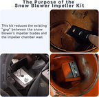 100% 304 Stainless Snow Blower Impeller Modification Kit, 1/4" 3-Blade Universal, for Modifies 2-Stage Machine Snow Blower Impeller Including Installation Hardware, Reuse in Harsh Environments(3)