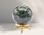 Amazing Gemstone Green Jade Crystal Ball with Stand - 2 Inches Crystal Sphere Meditation Balls for Witchcraft and Decorative Balls