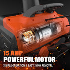 MAXLANDER Corded Electric Snow Blower, 20 Inch 15A Electric Snow Thrower with Dual LED Headlights & 180° Adjustable Chute, 25FT Throwing Distance, Walk-Behind Snowblower for Driveway and Walkway