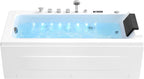 67 in Whirlpool Bathtub,Empava Jetted Tub with Heater,Hydro Massage Bathtub with 9 Water Jets+8 Air Jets,SPA Bathtub with Waterfall,Whirlpool Tub with Light,LED Control Panel