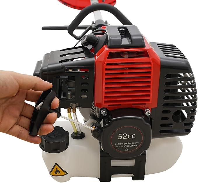 Gas Weed Eater 52cc 2-Stroke 7 in 1 String Trimmer/Edger, Multi-Functional Petrol Hedge Trimmer Chainsaw Brush Cutter Weed Wacker Weed Eater Gas Powered for Weed Grass and Bush Shipping from US