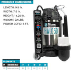 WAYNE - 1/2 HP Basement Guardian HALO50 - Up to 5,100 Gallons Per Hour - Digitally Connected Sump Pump