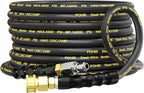 POHIR Pressure Washer Hose 25ft 4500PSI, 5/16'' Power Washer Hose Steel Wire Braided 3/8'' Swivel Quick Connect, Commercial Grade Industrial High Pressure Water Washing Hose