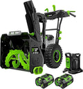 EGO POWER+ 24" Electric Snow Blower, Cordless Self-Propelled 2-Stage, Includes (2) 56 V 7.5Ah Batteries and Dual Port Charger - SNT2405
