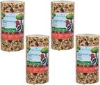 JCs Wildlife Woodpecker Blend Premium Bird Seed 2 lb Small Cylinder with Hole (4 Cylinders)