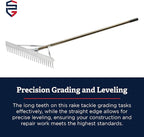 Standard Golf 30" Magnum Maintenance Straight Tooth Rake from