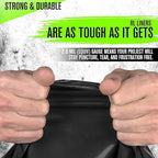 Aluf Plastics Heavy Duty 55 Gallon Trash Bags - (Large 200 Pack/w Ties) - 2 MIL Industrial Strength Plastic Drum Liners 38' x 58' Professional Black Garbage Bags for Construction, Contractors