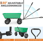 All-Terrain Garden Dump Cart with Removable Bed | 1200Lb Heavy Duty Utility Wagon for Yard Work | 180° Pivoting Handle for Easy Control | Hauls Soil, Plants, Tools with Ease