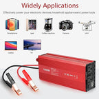 Fancy Buying 1000W/2000W(Peak) Power Inverter for Vehicles, DC 12V to 110V AC Converter with Dual AC Outlets and Dual USB Car Charger for Car Laptop Computer