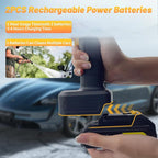 Cordless Pressure Washer with 6-in-1 Nozzle, Portable Battery Powered Pressure Washer Handheld with 2 Battery, 6L/min Portable High Pressure Cordless Power Washer for Car/Floor/Patio Cleaning.