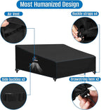 SIRUITON Garden Patio Rattan Daybed Cover Patio Bed Cover 69" W x 71" D x 31.5" H,Heavy Duty 420D Oxford Waterproof Outdoor Double Sofa/Patio Bed Lounger Covers