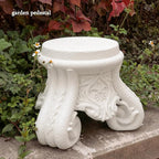 Outdoor Pedestal Stand for Garden Decor - ClassicalL Plinth Pedestal Stand for Statues, Decorative Garden Pedestals and Statue Stand,12" Tall