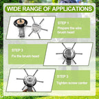 2025 New Upgrade 6 Inches Steel Wire Grass Trimmer Head Universal Steel Wire Weed Eater Head String Trimmer Replacement Brush Blade for Electric Battery Powered Cordless String Cutter (3Pc 6 Blades)