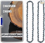 2PC 16 Inch Chainsaw Chains 3/8"LP Pitch .043" Gauge 56 Drive Links for EGO Power+ CS1604 / CS1613 / CS1600 / CS1610 / CS1611 16-Inch 56V Chainsaw, Replacement for Dewalt DCCS690-49162715, DWO1DT616