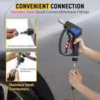 Power Washer Hose 40ft - 1/4" Non Kinking Flexible Pressure Washer Hose,3600psi M22-14mm High Pressure Hose Extension Replacement With Stainless Steel Quick Connect Fittings