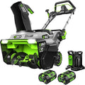 EGO Power+ 21" Electric Snow Blower, Cordless Auger-Propelled, Includes (2) 56 V 7.5Ah Batteries and Dual Port Charger - SNT2125AP