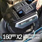 RB 80V Battery Power Lawn Mower 18” Cordless 7 Cutting Heights Adjustable Lawnmower Brushless Motor Low Noise 4 in 1 Push Mower with Fast Charger and 2 x40V 4.0AH Battery