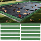 10pcs Inground Pool Cover Weights Sand Bags - 5ft No-Leaking & Weather-Resistant Silicone-Coated Canvas Tubes for Swimming Pools Close