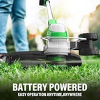 SOYUS Weed Wacker 12 Inch String Trimmer Cordless 20v Electric Weed Wacker, 2 Pcs 2.0Ah Battery Powered Weed Trimmer/Edger, Lightweight Grass Trimmer with 8 Pcs Replacement Spool Trimmer Lines