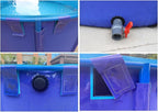 Canvas Fish Pond Pool,Above Ground Pond,PVC Fish Pond,Round Thickening Fish Pond Pool,Pool Above Ground with Durable Framed,for Fish Farming,Aquatic Products Breeding Pond 59 X31.5 in/356Gal