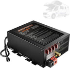 PM4 100 Amp RV Power Converter - Power Converter with Built-in 4 Stage Smart Battery Charger - Multiple Capacities 100A 110V AC to 12V DC 100 Amp Battery Charger RV Power Converter Replacement