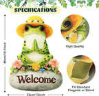 Frog Yoga Garden Flags 12x18 Inch Double Sided, Spring Summer Welcome Banner Small Yard Flags for Outside, Farmhouse Front Porch Home Outdoor Seasonal Decor Holiday All Seasons Decoration