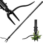 Weed Puller Tool, 50 Inch Stand Up Heavy Duty Weed Puller Tool, Gardening Hand Weeding Tool, 4 Claw Steel Head with Long Metal Handle Weed Remove Tool for Yard and Garden ﻿