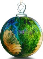 QFkris 4" Hanging Gazing Balls for Gardens Decorative Outdoor Hand-Blown Glass Ornament Friendship Balls Witch Ball for Women