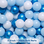 GOGOSO Ball Pit Balls Crush Proof Non-Toxic Plastic Balls Babies Kids Toy Bulk Pack 170pcs 2.2inchs