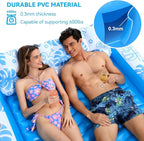 Inflatable Tanning Pool Lounger Float with Cervical Pillow - Pool Floats Adult for Sunbathing, Backyard, Pool Party - Inflate Ball Pit for Babies - Kids Swimming Pool Bed
