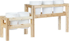 Greenes Fence Two-Tiers Five Bucket Elevated Cedar Wood Garden Frame, 69 in. x 16 in. x 30 in. - Made in USA with North American Cedar