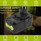 ARyee 18V Battery 6.0Ah 2-Pack, Replacement for Ryobi P107 P108 P109 Cordless Tools, Lithium-Ion Battery for Ryobi One+ 18V Power Tools