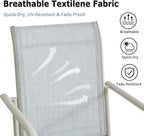 Patio Chairs Set of 8, Outdoor Dining Chairs with Breathable Textilene Fabric, Stackable Patio Chairs for Lawn, Garden, Backyard, Poolside, Beige