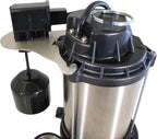 Wayne 1 HP Heavy Duty Submerisble Cast Iron and Stainless Steel Sump Pump with NEW Switch - Removes up to 6,100 Gallons of Water Per Hour