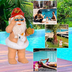 Mood Lab Garden Gnome with Unicorn - Funny Gnome Statue - 9 Inch Tall Lawn Figurine - for Outdoor or House Decor