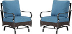 Rocking Patio Sofa Chairs - 2 PCS Outdoor Rocking Armchairs, Patio Seating with High Back Deep Seat for Porch Deck Balcony