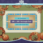 Buffalo Blizzard Supreme Plus 18 ft x 36 ft Rectangular Winter Pool Cover | Tan/Silver | Heavy Duty for Above Ground Swimming Pools | Easy Install | Cold & UV Resistant | Seasonal Debris Protection