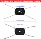 String Trimmer Head Electric Weed Trimmer Blade Replacement Steel Wire Line Trimmer Spool Wire Weed Trimmer Head Weed Wacker Attachment for Cordless Grass Trimmers (10Pcs, Bore 0.2inch/5.5mm)